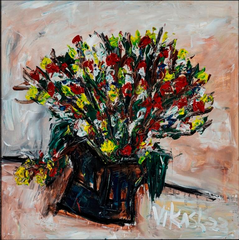 A recent still-life painting by Vikash Kalra