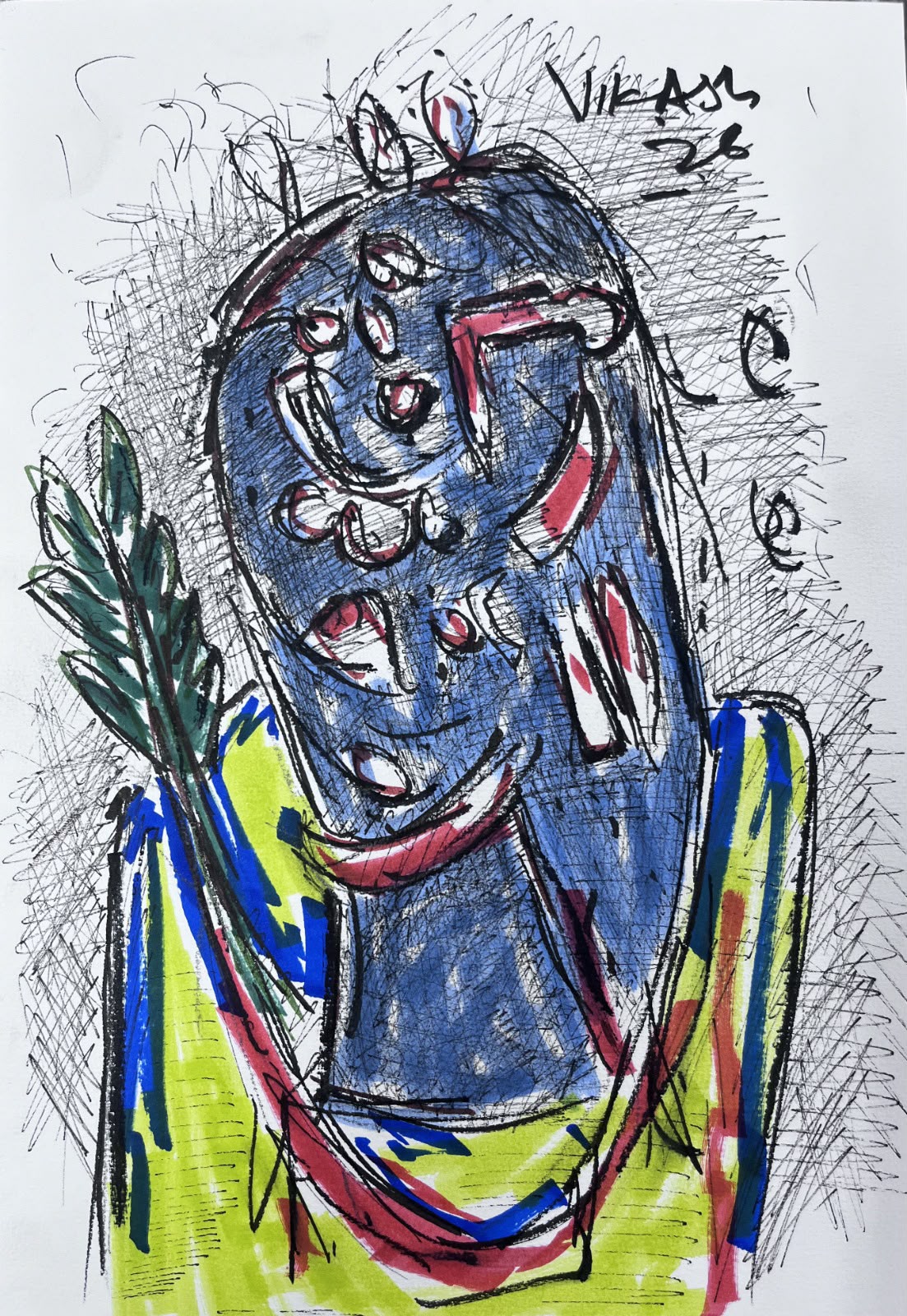 A drawing by Vikash Kalra
