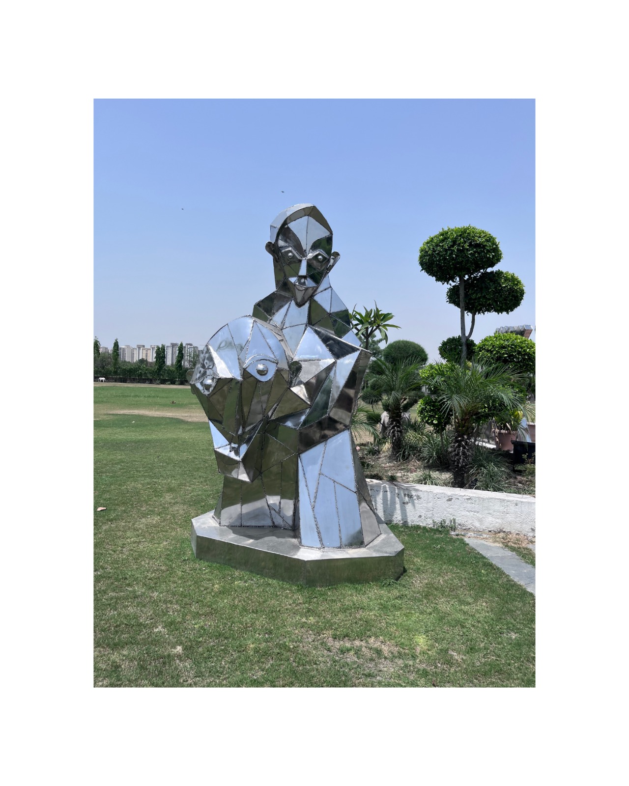 A steel sculpture by Vikash Kalra